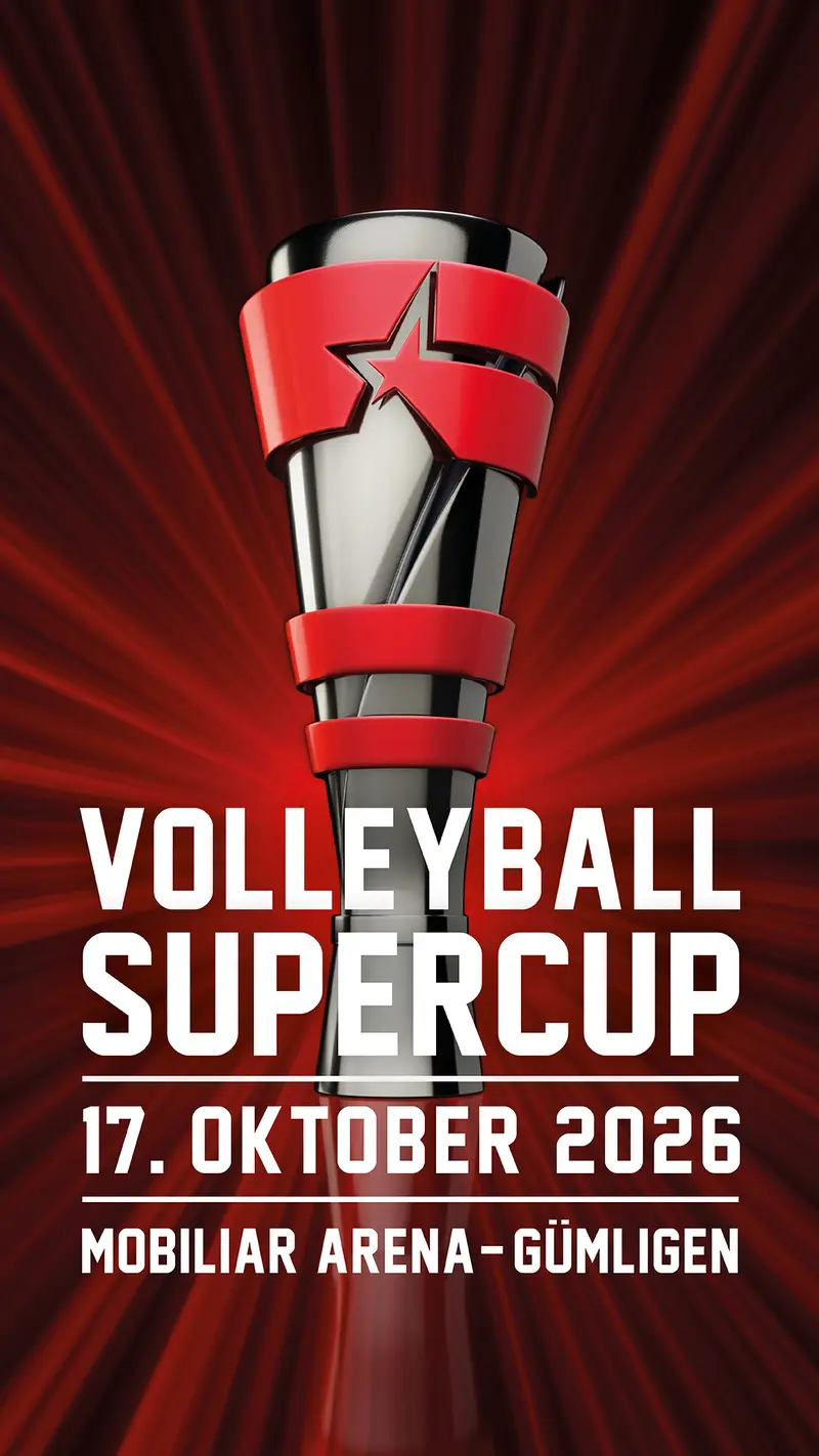 Plakat Volleyball Supercup, 17. Oktober 2026, Mobiliar Arena Gümligen
